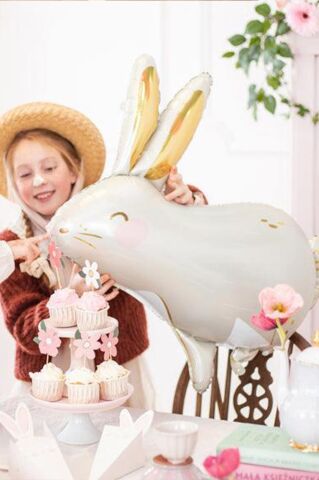 Tavşan Folyo Balon Gold Kulaklı Tavşan Şekilli Balon