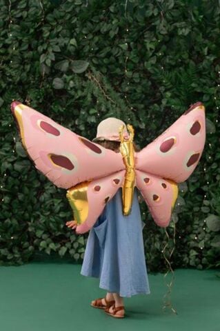 Büyük Kanatlı Kelebek Folyo Balon Giyilebilir İpli Balon