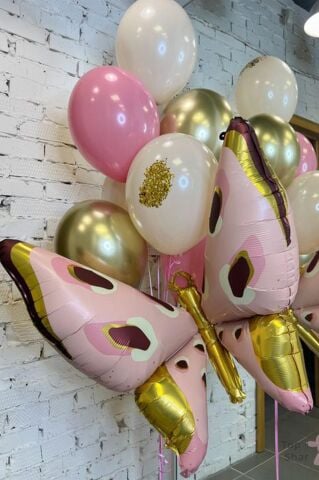 Büyük Kanatlı Kelebek Folyo Balon Giyilebilir İpli Balon