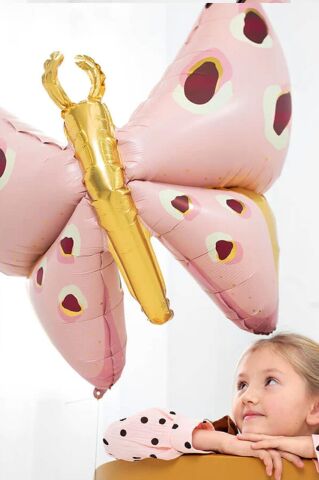 Büyük Kanatlı Kelebek Folyo Balon Giyilebilir İpli Balon