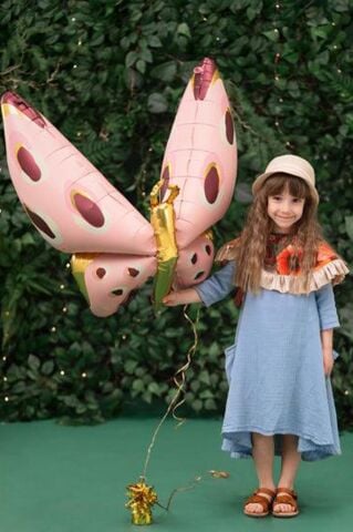 Büyük Kanatlı Kelebek Folyo Balon Giyilebilir İpli Balon