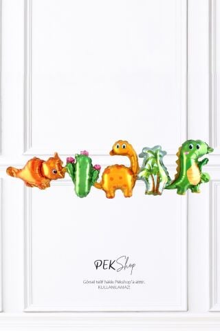 Dinazor Tema Birleşik Folyo Balon