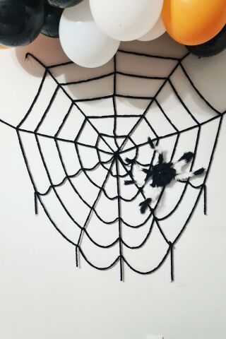 Halloween Örümcek Figür 50cm Tüylü Şekil Verilebilen Örümcek Süs Cadılar Bayramı Örümcek Süs