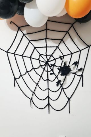 Halloween Örümcek Ağı 150 cm Siyah Örümcek Ağı Cadılar Bayramı Süsü
