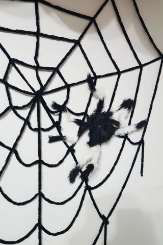 Halloween Örümcek Ağı 150 cm Siyah Örümcek Ağı Cadılar Bayramı Süsü