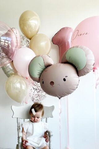 Sevimli Fare Kafası Folyo Balon 68cm
