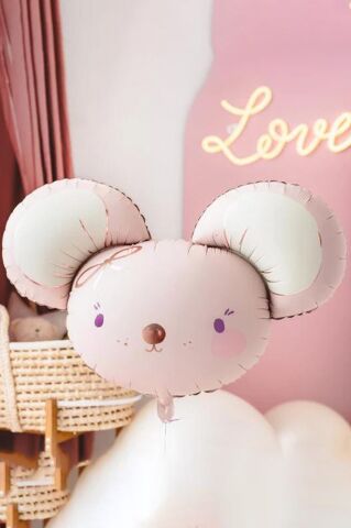Sevimli Fare Kafası Folyo Balon 68cm