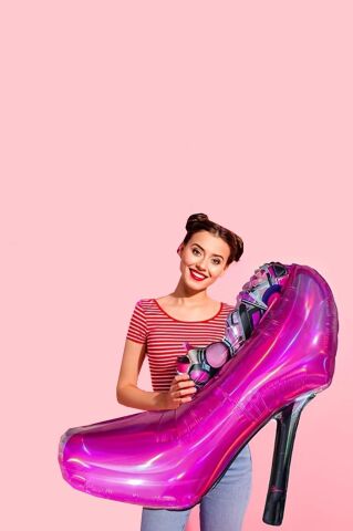 Stiletto Ayakkabı Balon Topuklu Ayakkabı Şekilli Folyo Balon 84cm