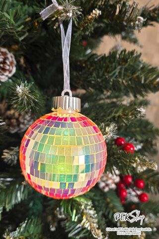 Işıklı Disko Topu Yılbaşı Ağacı Süsü