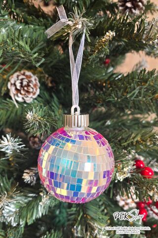 Işıklı Disko Topu Yılbaşı Ağacı Süsü