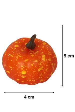 Halloween Balkabağı Figür Süs 5cm - 5 Li Set Cadılar Bayramı Kabak Figür Masa Süsleri 5 Adet