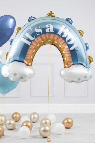 It's a Boy Cinsiyet Partisi Baby Shower Balonu Gökkuşağı Erkek Bebek Babyshower Balonu