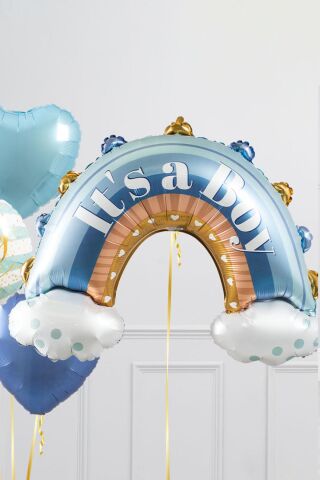 It's a Boy Cinsiyet Partisi Baby Shower Balonu Gökkuşağı Erkek Bebek Babyshower Balonu