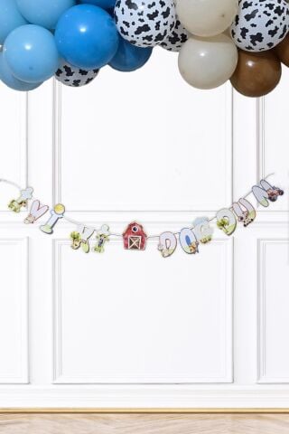 Çiftlik Tema İyi Ki Doğdun Banner Çiftlik Tema Doğum Günü Parti Süsleri İpe Dizili Duvar Süsü