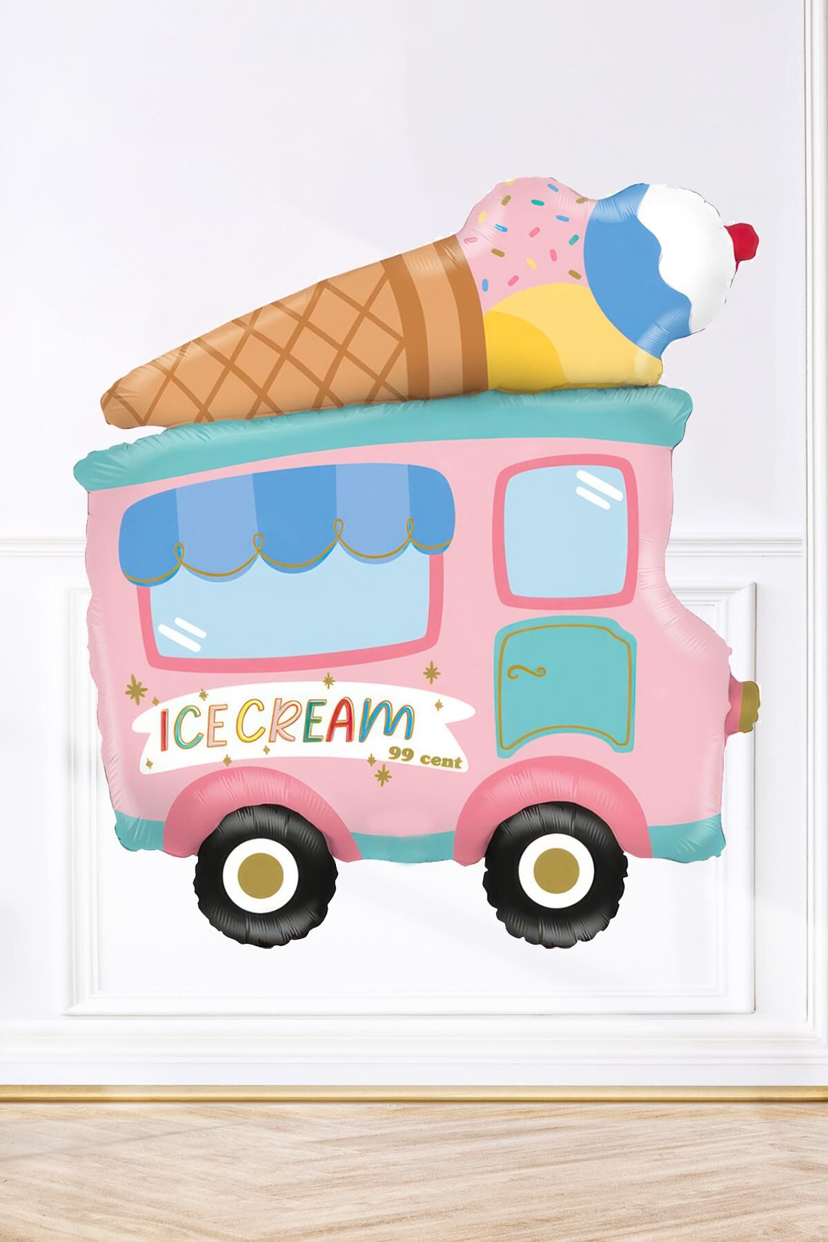 Dondurma Kamyonu Folyo Balon Doğum Günü Balonları