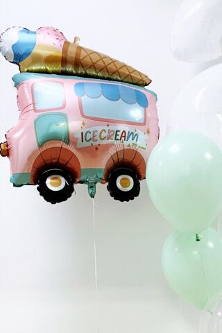 Dondurma Kamyonu Folyo Balon Doğum Günü Balonları