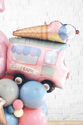 Dondurma Kamyonu Folyo Balon Doğum Günü Balonları
