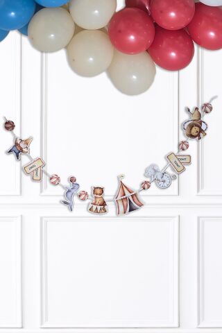 Sirk Tema Banner Doğum Günü Duvar Süsü