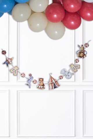 Sirk Tema Banner Doğum Günü Duvar Süsü