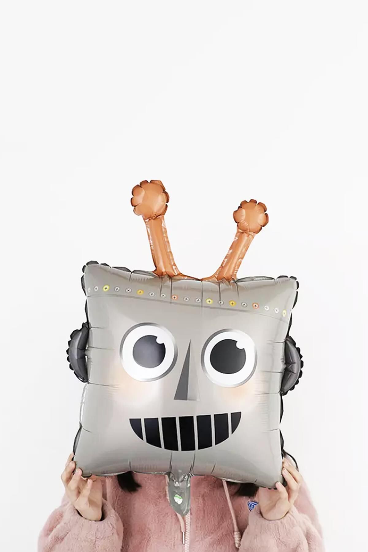 Robot Kafası Folyo Balon 66cm