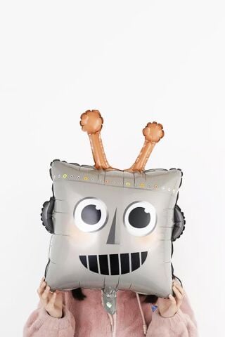 Robot Kafası Folyo Balon 66cm