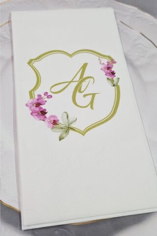 Gold Baş Harf Konsept Baskılı Peçete