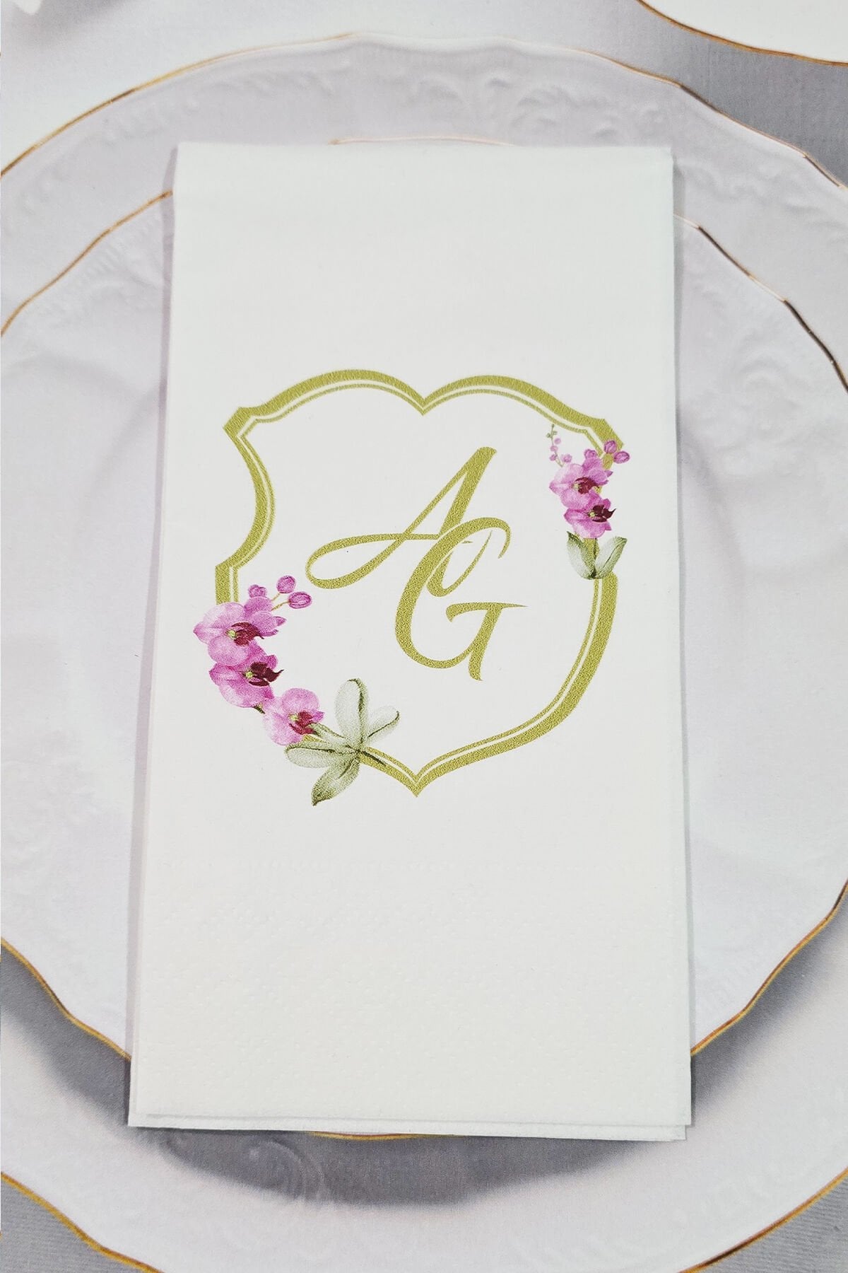 Gold Baş Harf Konsept Baskılı Peçete