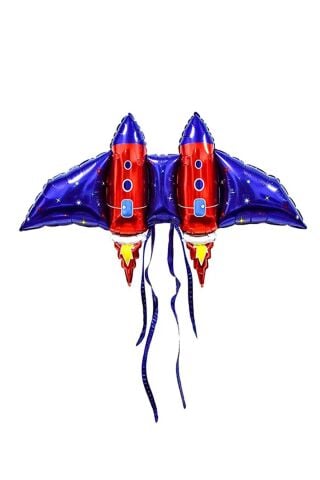 Roket Kanatları Folyo Balon İple Bağlanabilir Sırta Takılan Roket Folyo Balon