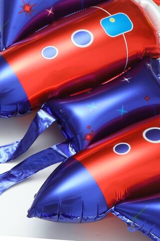 Roket Kanatları Folyo Balon İple Bağlanabilir Sırta Takılan Roket Folyo Balon