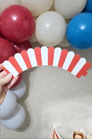 Sirk Konsept Cupcake Sargısı 10'lu