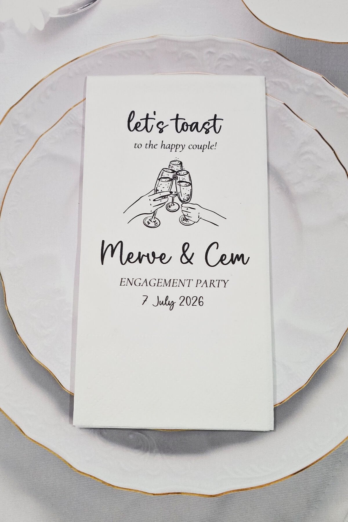 Let's Toast Konsept Baskılı Peçete