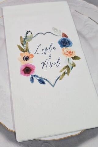 Asil Çiçekler Konsept Baskılı Peçete