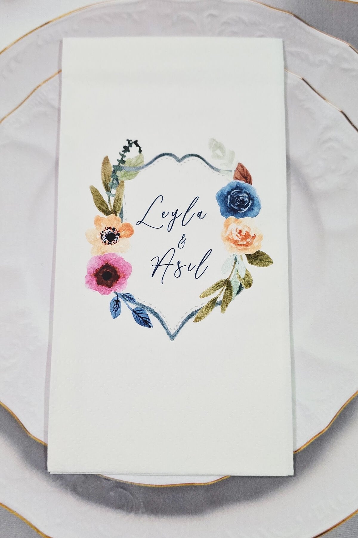 Asil Çiçekler Konsept Baskılı Peçete