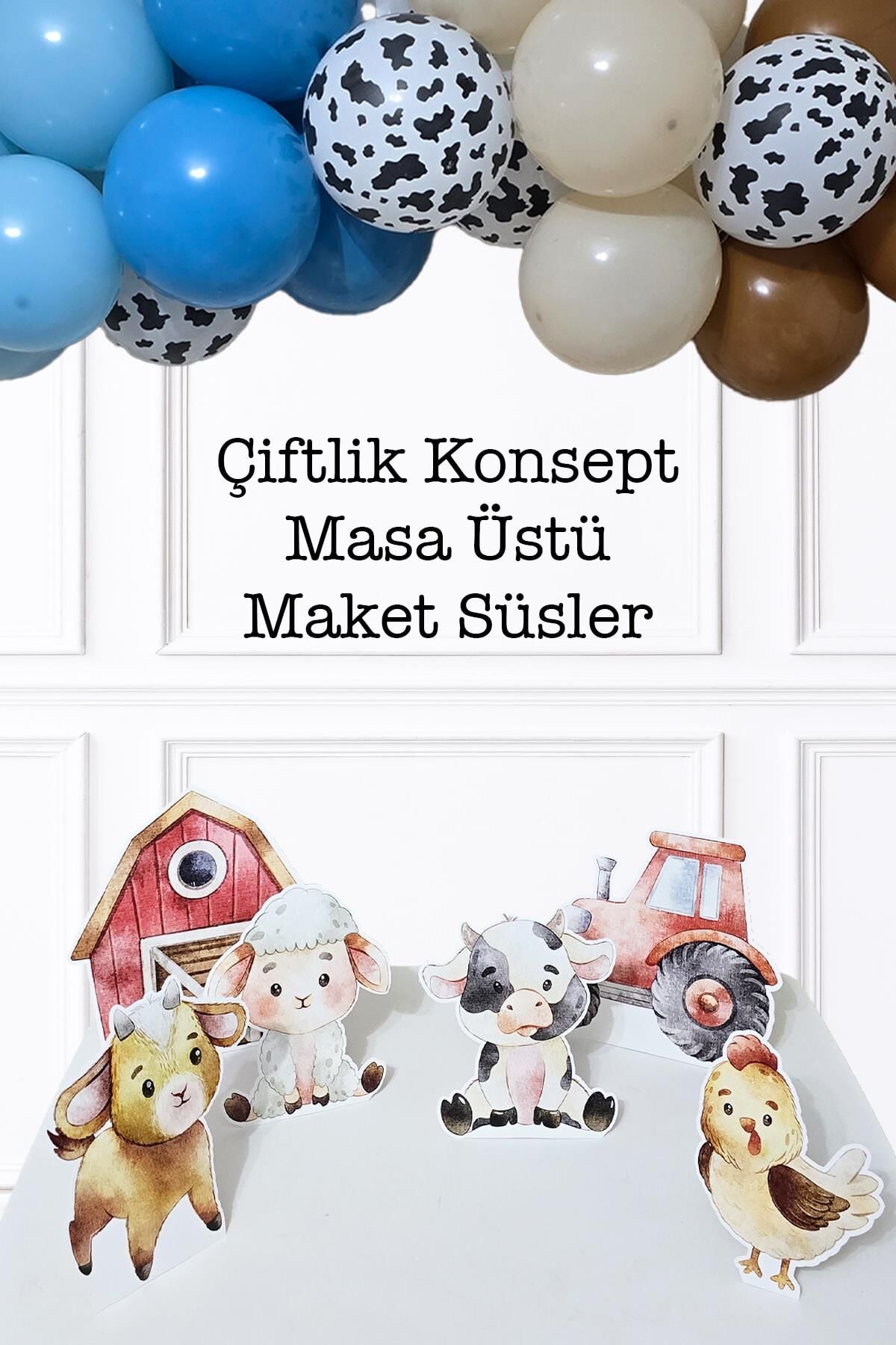 Çiftlik Tema Ayaklı Pano Seti Doğum Günü Masa Üstü Panolar