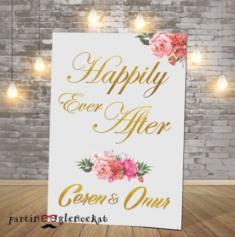 Happily Ever After Konsept Karşılama Panosu