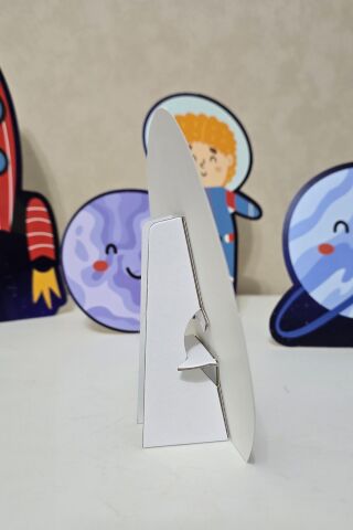 Uzay Tema Ayaklı Pano Seti Doğum Günü Masa Üstü Panolar