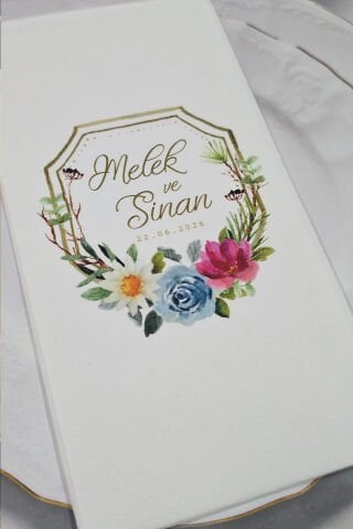 Retro Çiçekler Konsept Baskılı Peçete