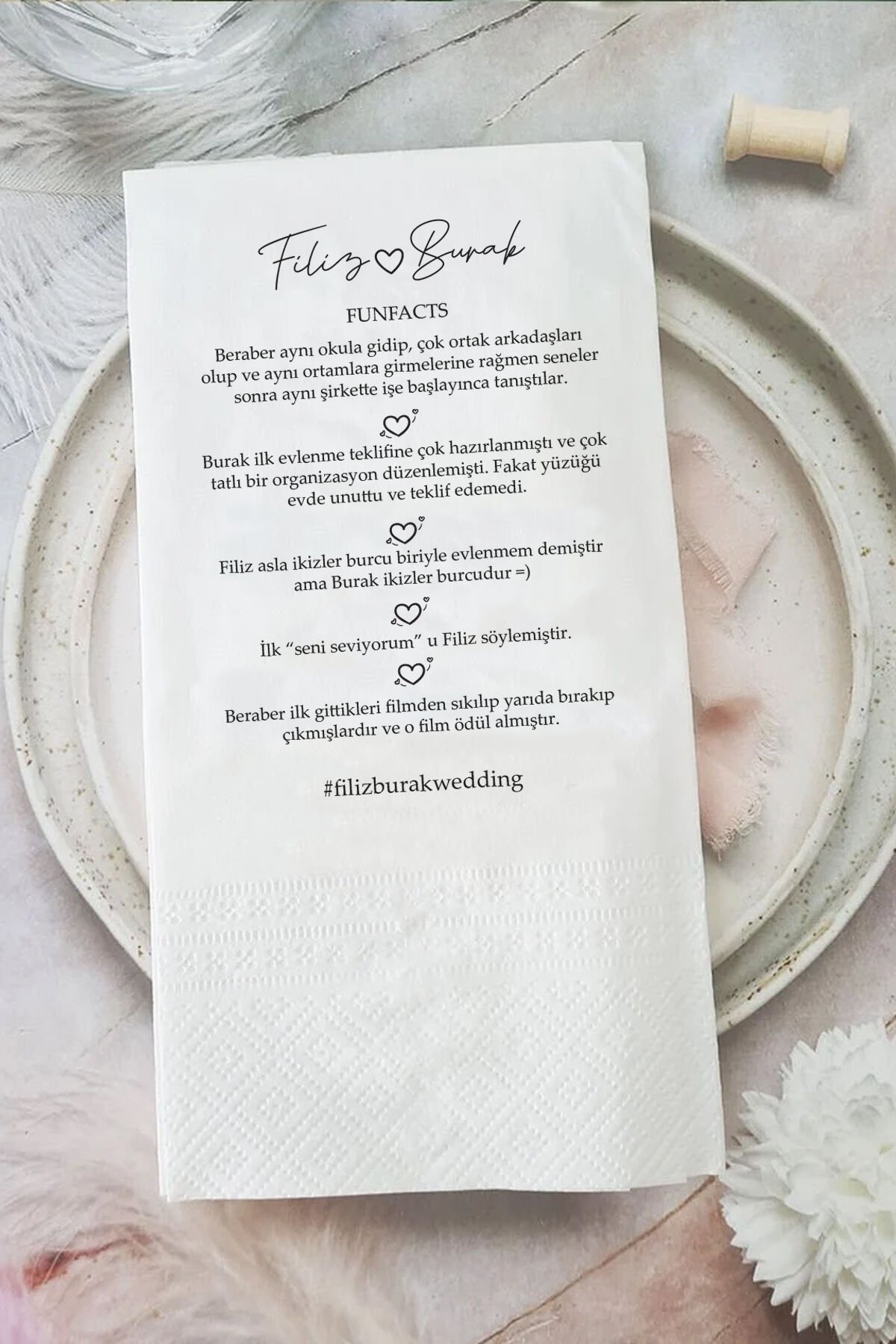 Fun Facts Konsept Baskılı Peçete