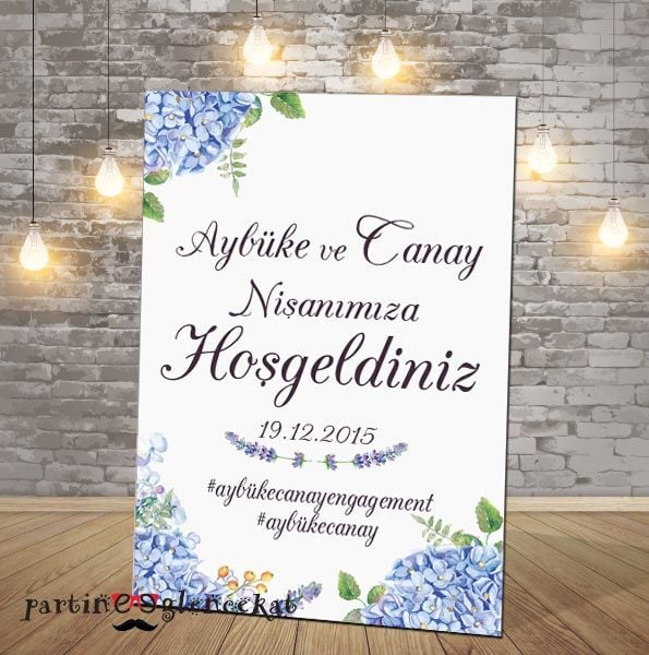Lavanta Kartopu Konsept Karşılama Panosu