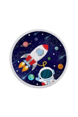 Uzay Tema Karton Tabak 8 li Paket Galaksi Tabak