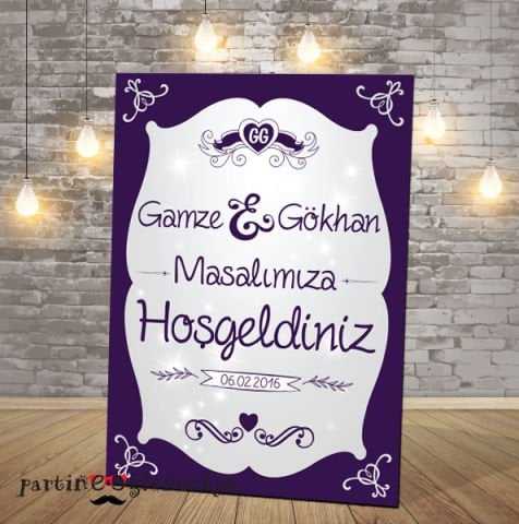 Mor Silver Konsept Karşılama Panosu