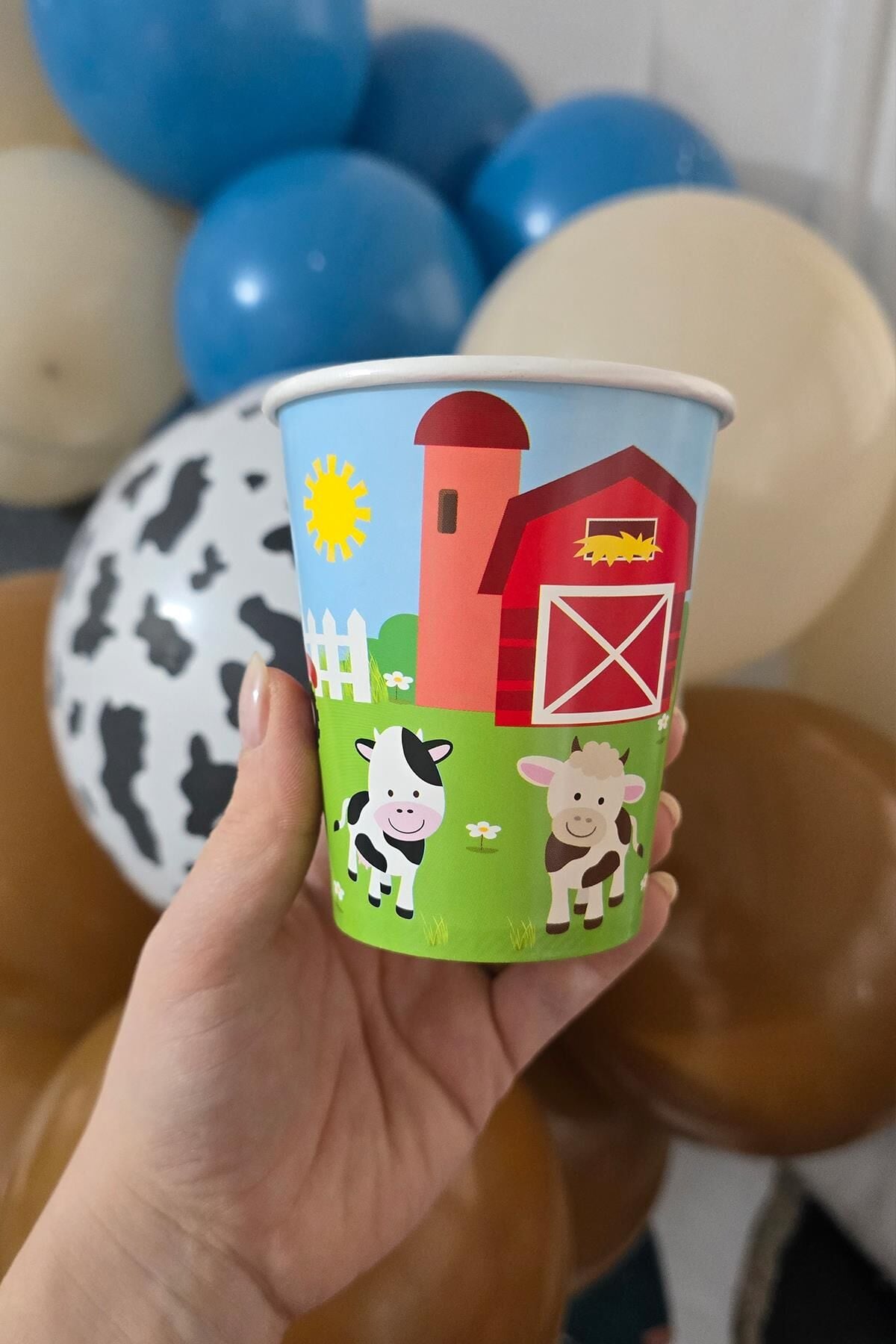 Çiftlik Tema Karton Bardak 8li