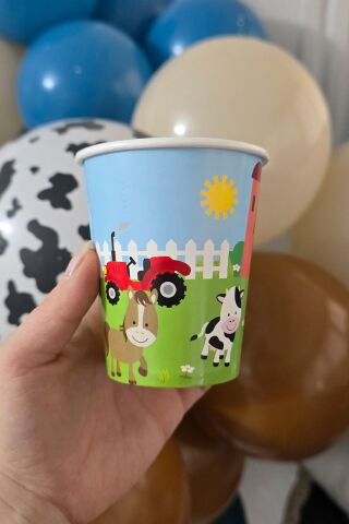 Çiftlik Tema Karton Bardak 8li