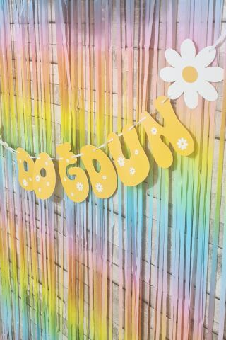 İyi Ki Doğdun Papatya Tema Banner Papatya Konsept Duvar Süsü