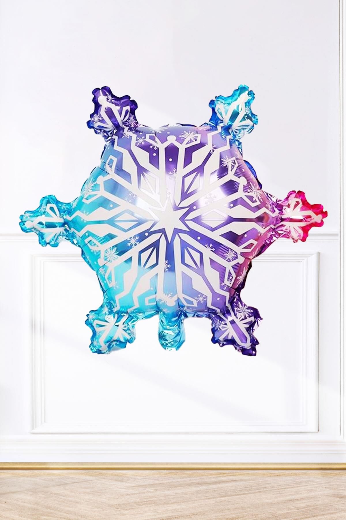 Kar Tanesi Folyo Balon Frozen Temalı Doğum Günü Süsleri Yılbaşı Kartanesi Balon