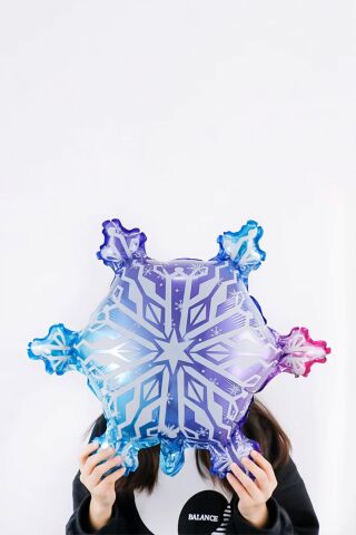 Kar Tanesi Folyo Balon Frozen Temalı Doğum Günü Süsleri Yılbaşı Kartanesi Balon