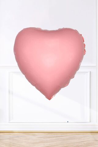 Pembe Kalp Folyo Balon 18inç 45cm Pembe Renk Balon