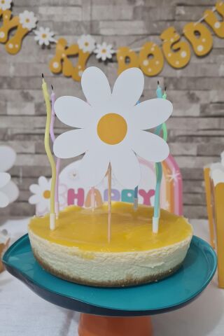 Papatya Konsept Kürdan Süsleri Cupcake Süsleri Lüks Büyük Boy 10lu Paket