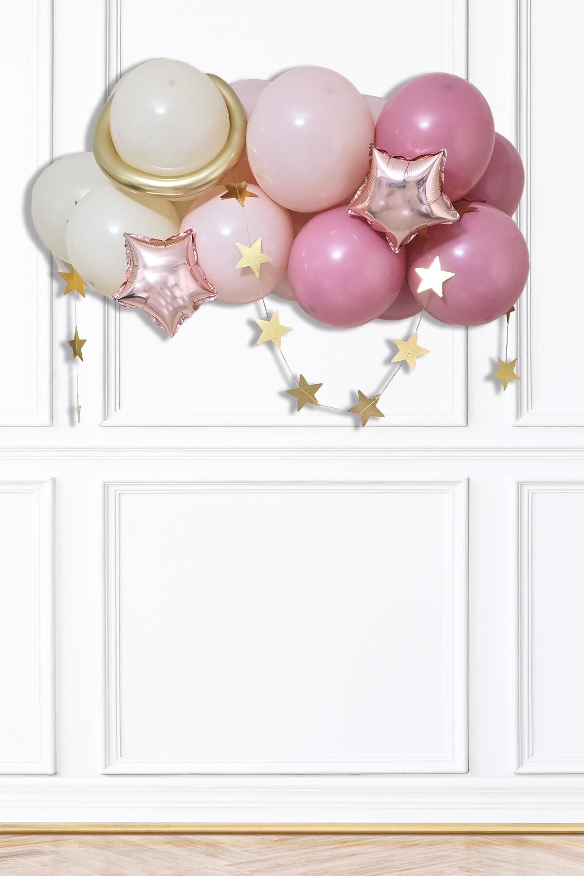 Pembe Uzay Konsept Balon Zinciri Seti