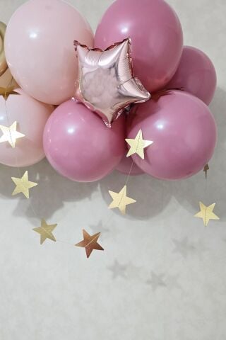 Pembe Uzay Konsept Balon Zinciri Seti